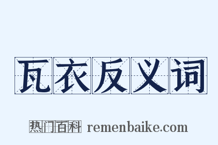 瓦衣反义词是什么意思的图片